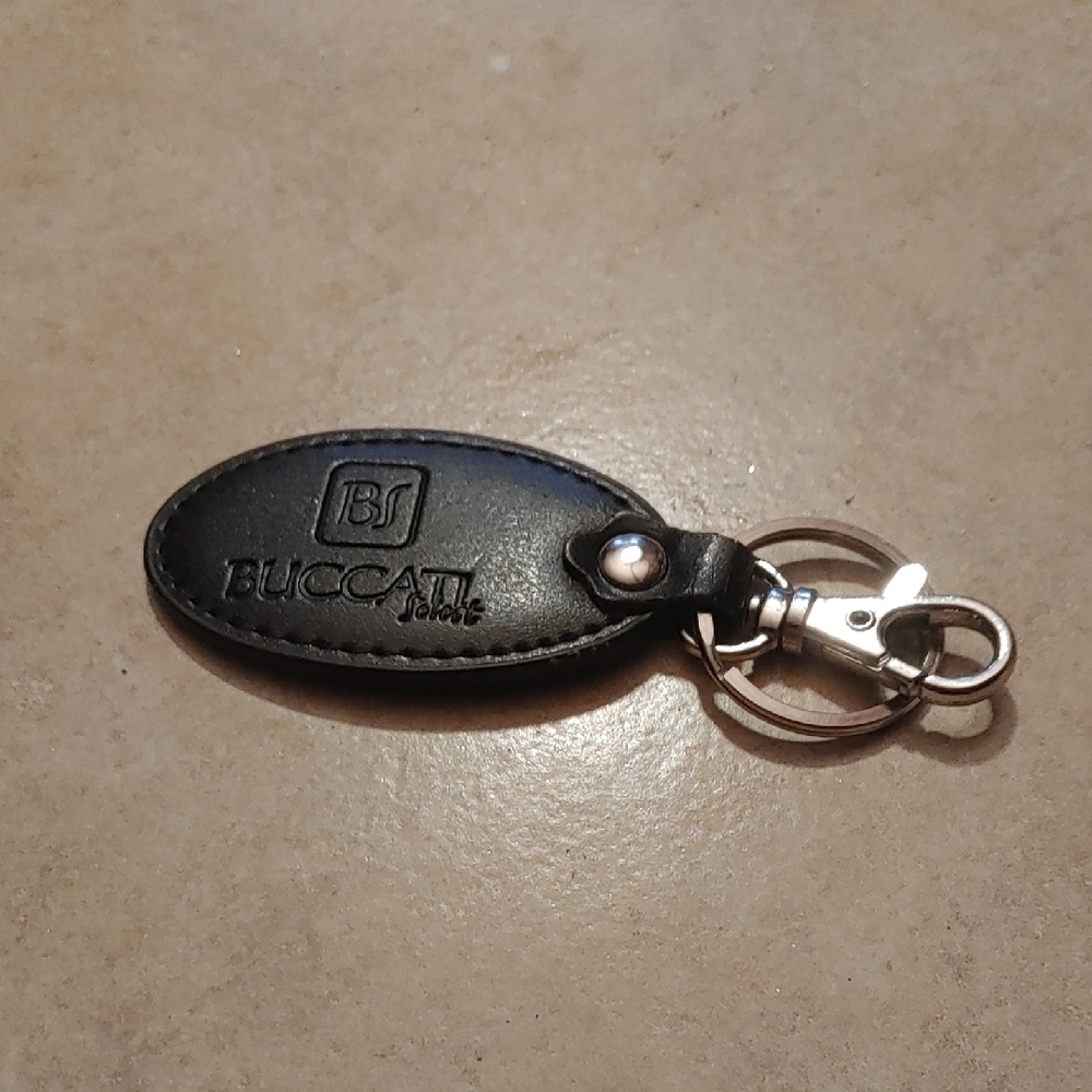 Black Leather Keychain